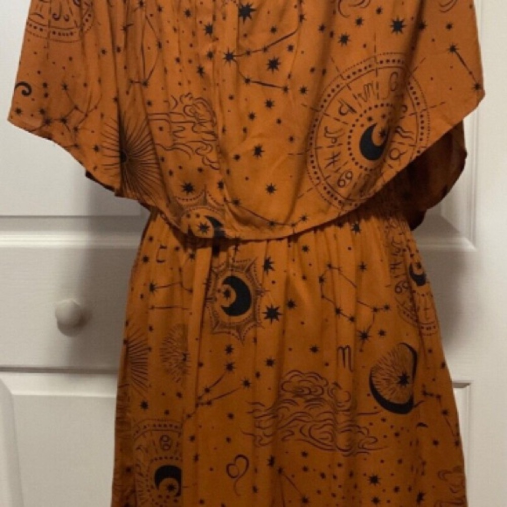 Patrons Of Peace Size Small Astrology Celestial Midi Dress - Picture 3 of 8